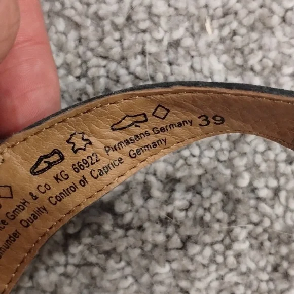 CAPRICE Black, Silver, and White Women's Sandals - Picture 6 of 6